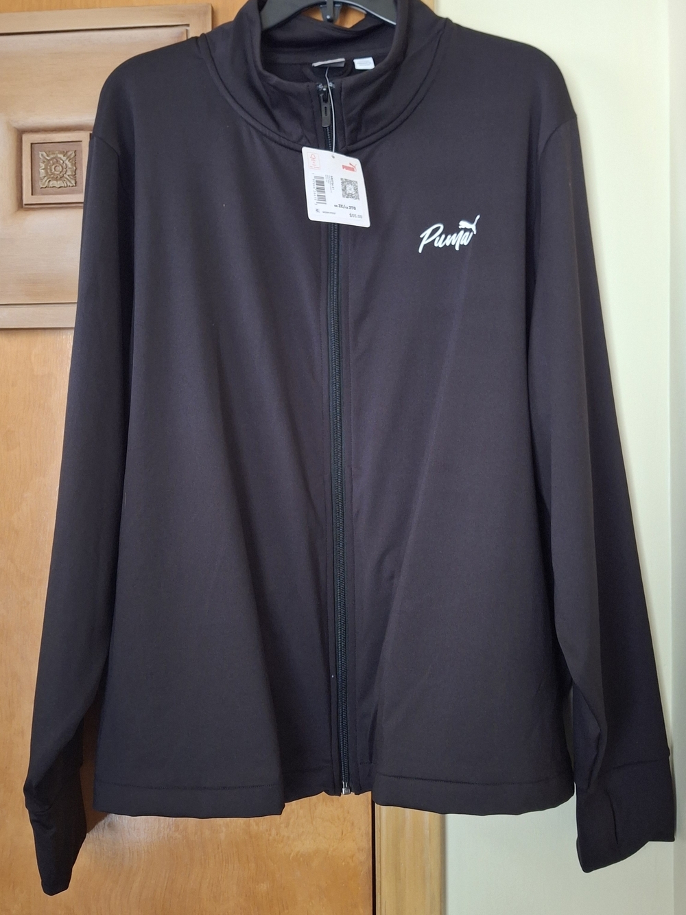 Womens PUMA Black Full-Zip Jacket Size 3X